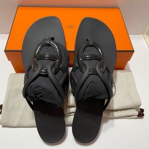 Brand New Hermes Egerie Sandals Color Nlack Size EU 40